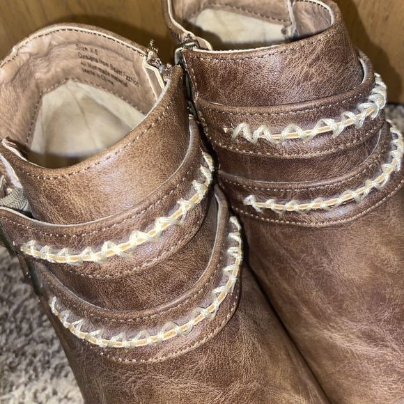 BEAST FASHION Buckle Zip Detail Women’s Ankle Boots, Size 8.5 - Picture 3 of 15